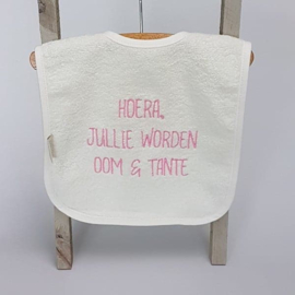 Houten giftbox tutpopje roze | Hoera, jullie worden.....