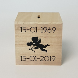 Houten spaarpot | 50 jaar getrouwd 