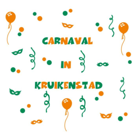 Herbruikbare statische raamfolie | Carnaval in KRUIKENSTAD