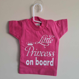 Mini t-shirt | fuchsia | little princess on board