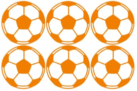 Herbruikbare statische raamfolie | Voetbal 6 stuks (9,5cm)