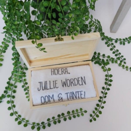 Psssst....wij willen jullie iets vertellen | Hoera, jullie worden oom en tante (grijs)