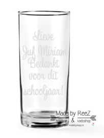 Longdrinkglas Lieve Juf