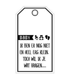 Cadeau label | Ik ben er nog niet...