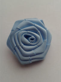 Satijnen roosje | blauw