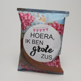 DIY chips zakje | roze muisjes | printable