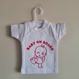 Mini t-shirt | wit | baby on board