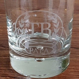 Whiskey glas | Papa plus initialen