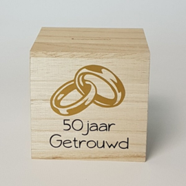 Houten spaarpot | 50 jaar getrouwd 