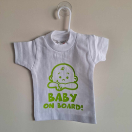 Mini t-shirt | wit | baby on board