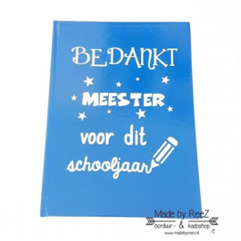 Notitieboek blauw (meester)