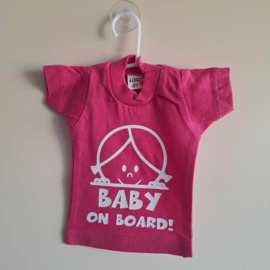 Mini t-shirt | fuchsia | baby on board