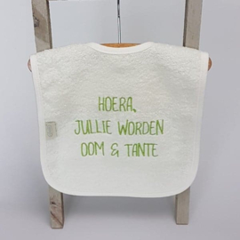 Houten giftbox tutpopje lime groen | Hoera, jullie worden.....