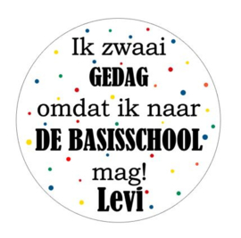 Stickervel | Ik zwaai gedag omdat ik naar de basisschool mag!