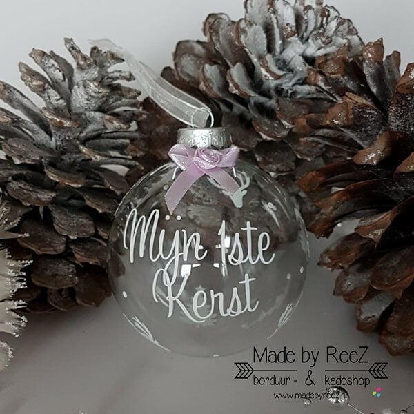 Uitgelezene Mijn eerste kerst (roze) | Kerst | Made by ReeZ personalized gifts BM-92