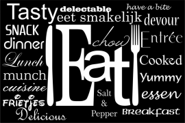 tekstbord: Eat