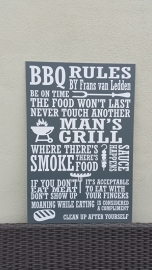 Tekstbord: BBQ  RULES