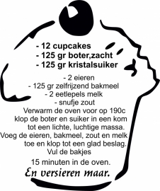 muursticker Recept cupecake