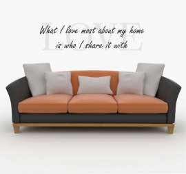 muursticker:LOVE what I love most about my home