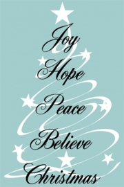 Tekst bord met afbeelding joy,hope,peace
