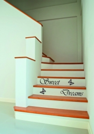 trapsticker: Sweet dreams met 2 vlinders