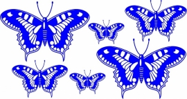 vlinder deco4-153 set  6 vlinders