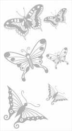 Glasfolie stickers: vlinderset