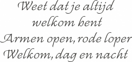 trapsticker: Weet dat je altijd welkom bent.
