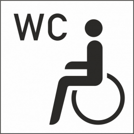 sticker wc rolstoel