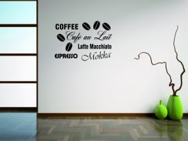 muursticker: coffee smaken