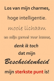 Tekstbord: Los van mijn charmes