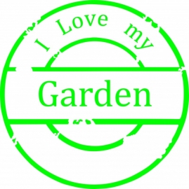 stempel afdruk ( I Love my Garden )