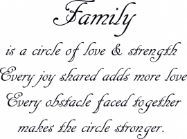 muursticker: family is a circle of love 2