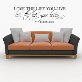 muursticker: LOVE THE LIFE YOU LIVE