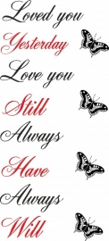 trapsticker: Loved You met vlinders stickers