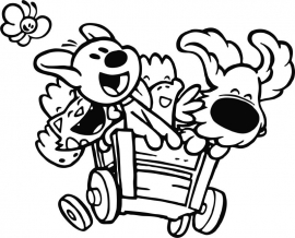 Woezel & Pip met karretje