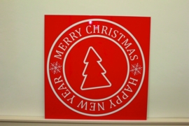 Tekst bord met afbeelding merry christmas