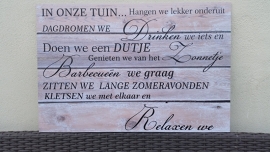 Tekstbord: In onze tuin...9