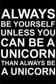 Tekstbord: ALWAYS BE YOURSELF