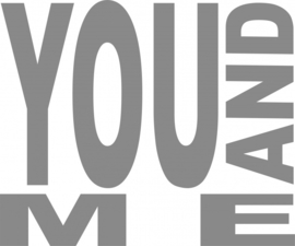 muur sticker YOU AND ME