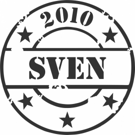 Stempel sticker SVEN