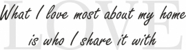 muursticker:LOVE what I love most about my home
