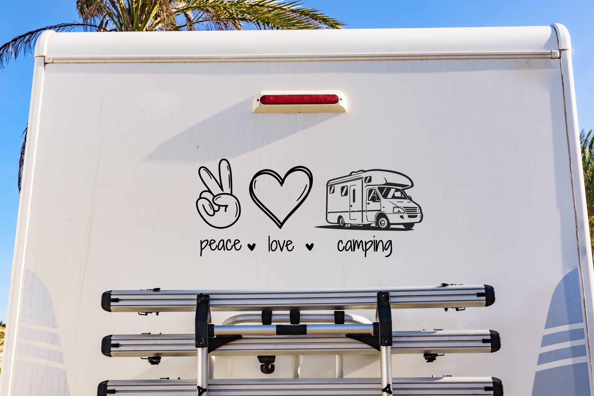 Peace- Love- Camping ( sticker )