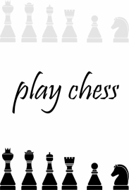 trapsticker: play chess (met schaakstukken )