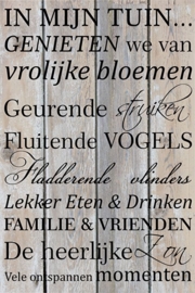 Tekstbord: In mijn tuin