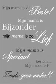 tekstbord: mijn mama is de Beste