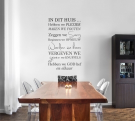 Muursticker: In dit huis ... ( hebben we GOD lief )