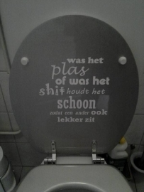 Toilet sticker: Was het plas of .....