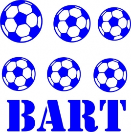 Naamsticker voetballen