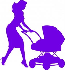 B12-070c vrouw met kinderwagen prijs vanaf